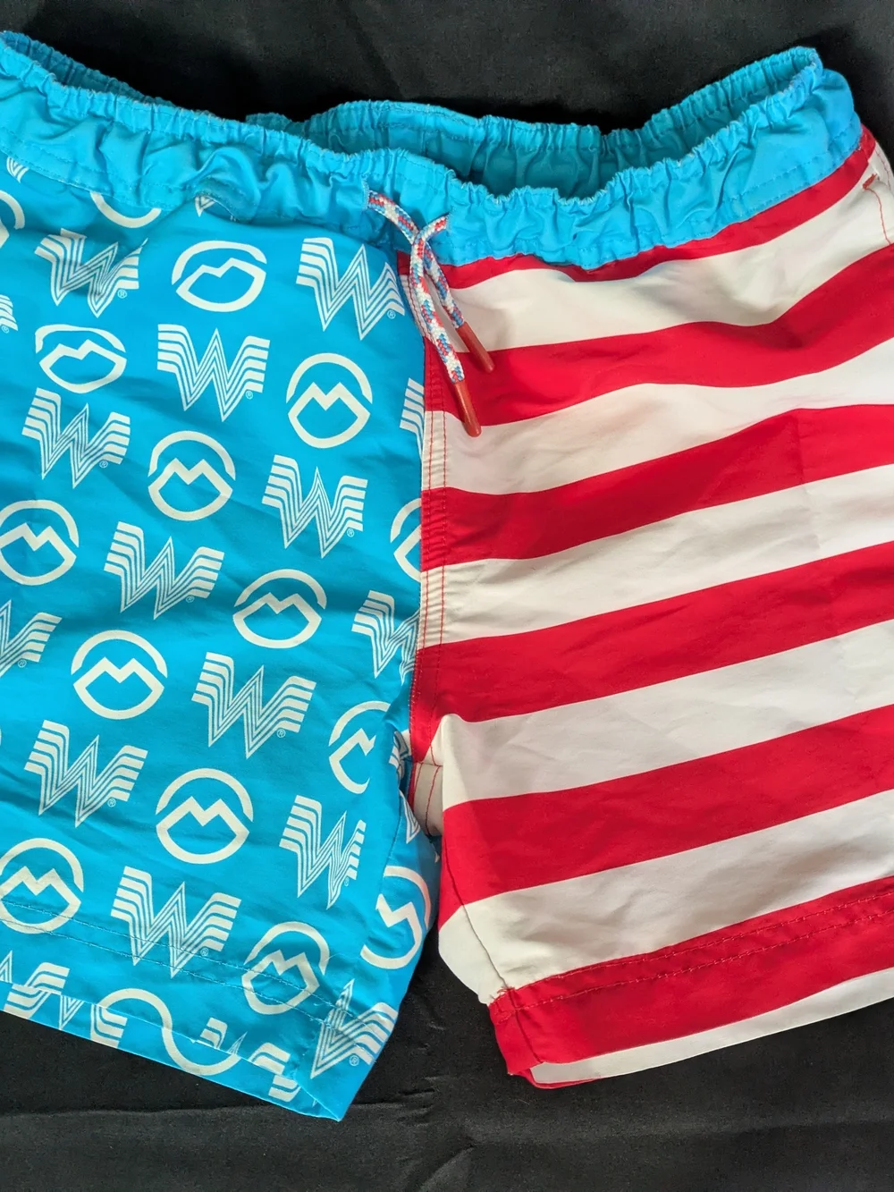 Magellan Outdoors Boys Swim Trunks in Turquoise & Red